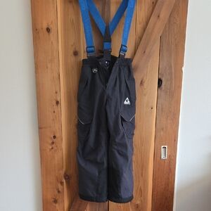 Gerry Black Ski Pants with Blue Suspenders